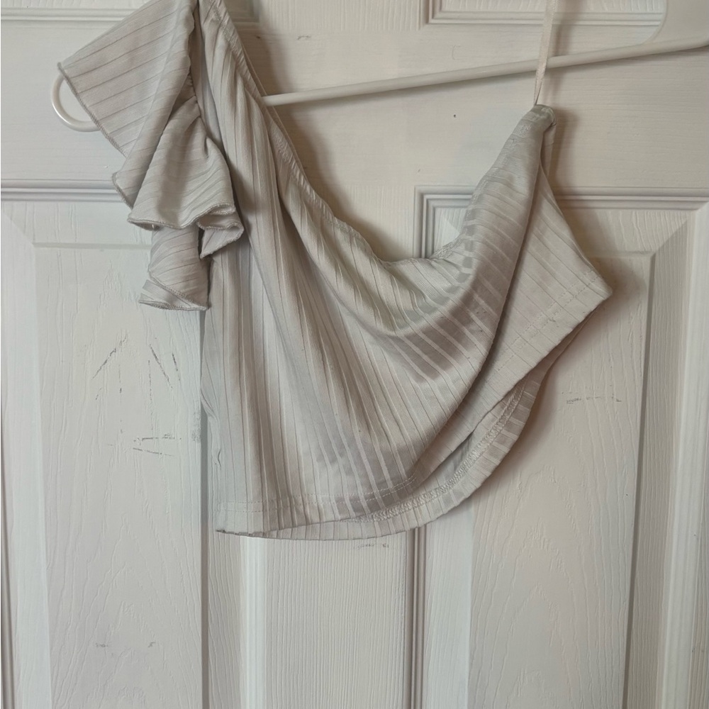 White One-Shoulder Top - Original Price: $20 - AT LOWEST RECOMMENDED LISTING